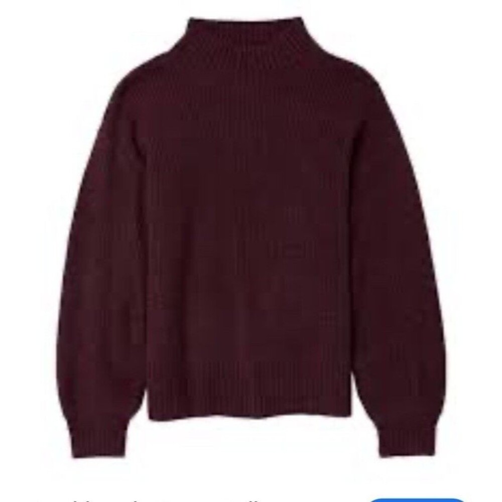 Goodthreads Women Crewneck Sweater Comfy Soft Boucle Balloon Wool Blend Purple 6